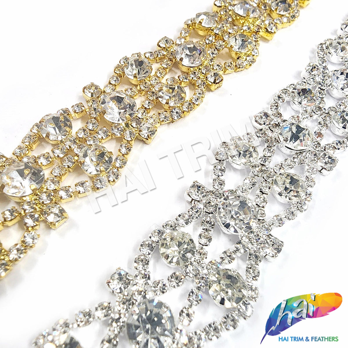 3/4 Braided Crystal Rhinestone Trim, RT-015 – Hai Trim & Feathers