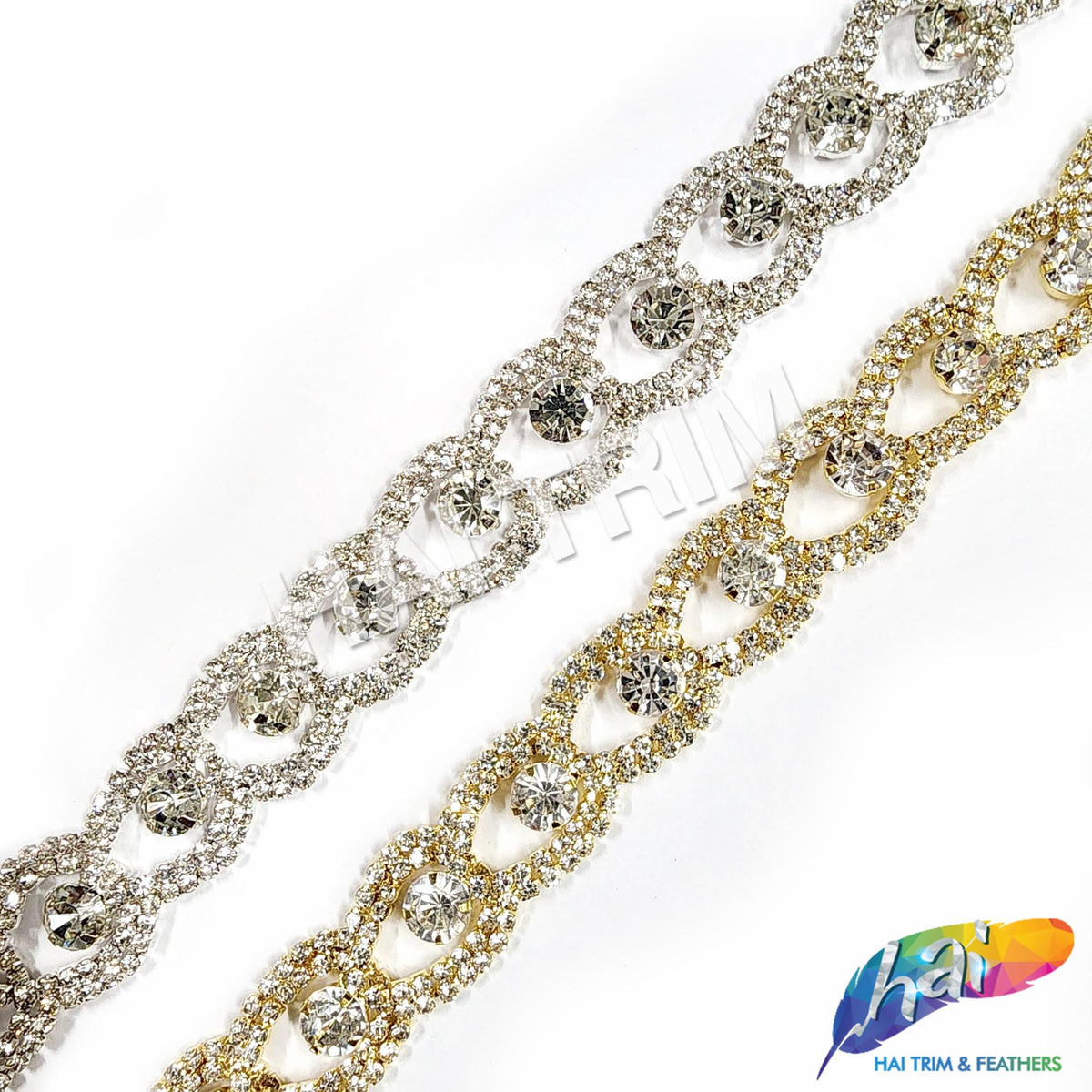 3/4 Braided Crystal Rhinestone Trim, RT-015 – Hai Trim & Feathers