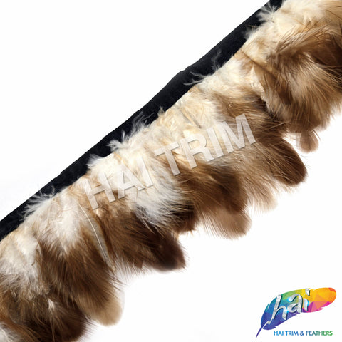 2-3" Natural Rooster Saddle Fringe (1 Yard)