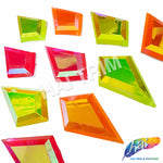 29x48mm Diamond Neon AB Resin Stones (4 pieces)