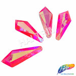 22x56 mm Elongated Diamond Neon AB Resin Stones (4 pieces)