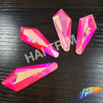 22x56 mm Elongated Diamond Neon AB Resin Stones (4 pieces)