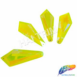 22x56 mm Elongated Diamond Neon AB Resin Stones (4 pieces)