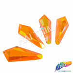 22x56 mm Elongated Diamond Neon AB Resin Stones (4 pieces)