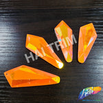 22x56 mm Elongated Diamond Neon AB Resin Stones (4 pieces)