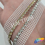 1-Row Crystal Rhinestone Trim with Side Net, A-001N