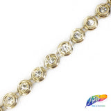 3/8" Round Plastic Rhinestone Stud Trim, PST-004