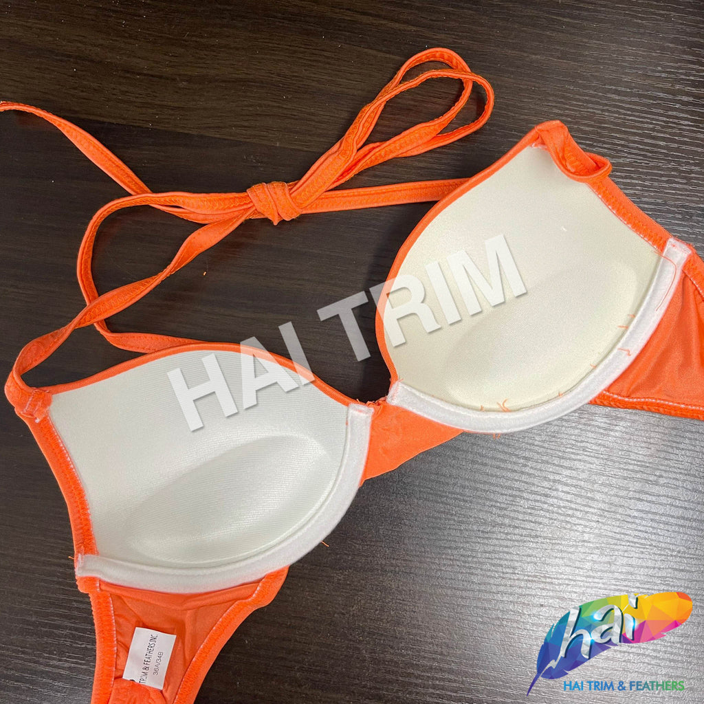 Neon Orange Tie-Back Bra, A-1 – Hai Trim & Feathers