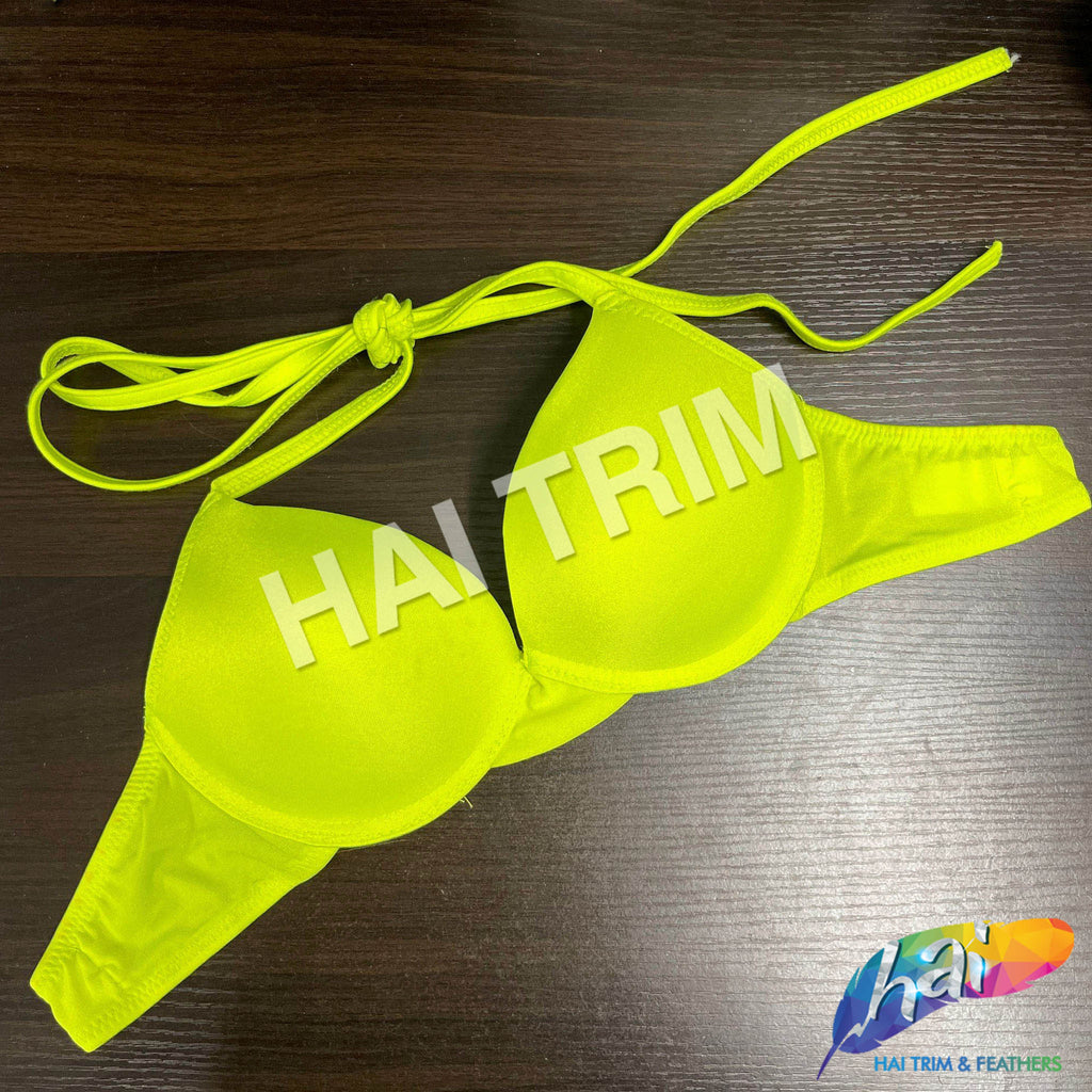 Neon Yellow Tie-Back Bra, A-32 – Hai Trim & Feathers
