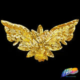 Metallic Flying Bird Beaded Sequins Applique, A-30