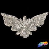 Metallic Flying Bird Beaded Sequins Applique, A-30