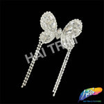 Crystal Butterfly Rhinestone Applique with Fringe, BA-183