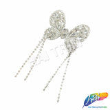 Crystal Butterfly Rhinestone Applique with Fringe, BA-183