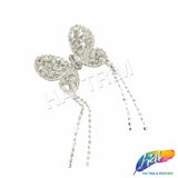 Crystal Butterfly Rhinestone Applique with Fringe, BA-183