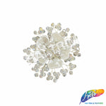 Pearl Beaded Rhinestone Wired Flower Applique, BA-191