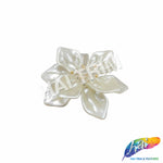 White Pearlized Beaded Flower Applique, BA-192