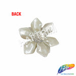 White Pearlized Beaded Flower Applique, BA-192