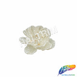 White Pearlized Beaded Flower Applique, BA-193