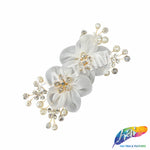 Chiffon Flower Pearl Beaded Rhinestone Applique, BA-198