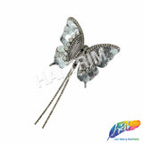 Sequins Rhinestone Butterfly Applique with Rhinestone Fringe, BA-205