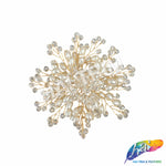 Crystal/Pearl Wired Beaded Motif Applique, BA-211