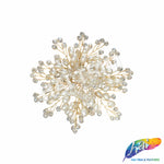 Crystal/Pearl Wired Beaded Motif Applique, BA-211