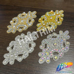 Beaded Acrylic Rhinestone Motif Applique, BR-009