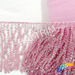 Beaded Sequin Fringe with Mesh (6" 12"), BSF-002