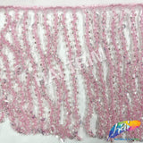 Beaded Sequin Fringe with Mesh (6" 12"), BSF-002