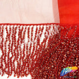 Beaded Sequin Fringe with Mesh (6" 12"), BSF-002