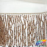 Beaded Sequin Fringe with Mesh (6" 12"), BSF-002