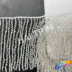 Beaded Sequin Fringe with Mesh (6" 12"), BSF-002