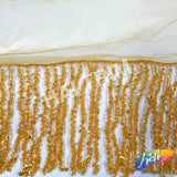 Beaded Sequin Fringe with Mesh (6" 12"), BSF-002