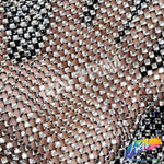 36" x 48"  Rhinestone Mesh Fabric with Square Crystal Stones