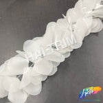 SALE! 2" Flower Petal Chiffon Embroidered Trim, EMB-065