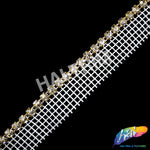 1-Row Crystal Rhinestone Trim with Side Net, A-001N