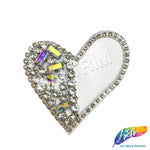 Crystal Heart Rhinestone Iron On Applique, IA-071