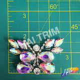 Crystal Butterfly Motif Rhinestone Iron On Applique, IA-076