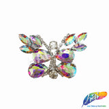 Crystal Butterfly Motif Rhinestone Iron On Applique, IA-076