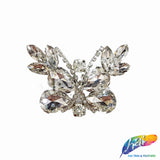 Crystal Butterfly Motif Rhinestone Iron On Applique, IA-076