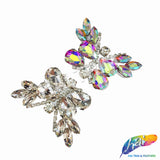 Crystal Butterfly Motif Rhinestone Iron On Applique, IA-076