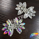 Crystal Bow Motif Rhinestone Iron On Applique, IA-081