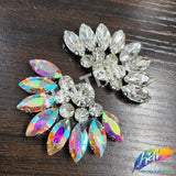 Crystal Motif Rhinestone Iron On Applique, IA-082