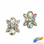 Crystal Motif Rhinestone Iron On Applique, IA-086