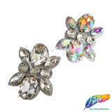 Crystal Motif Rhinestone Iron On Applique, IA-086