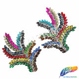 Leaf Branch Rhinestone Iron On Applique (sold by pair), IA-100