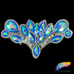 Multicolor Gel-Back Rhinestone Iron On Applique, IRA-081