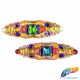 Multicolor Rhinestone Motif Iron On Applique, IRA-137