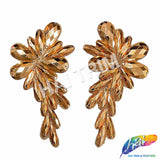 Metallic Stone Motif Iron On Applique (Sold by Pair), IRA-138