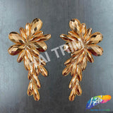 Metallic Stone Motif Iron On Applique (Sold by Pair), IRA-138